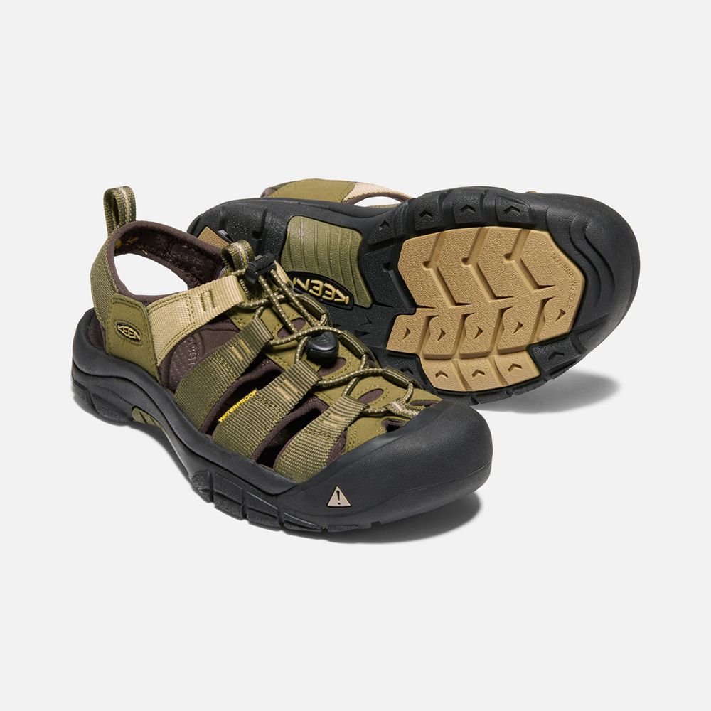 Sandales de Randonnée Keen Homme Vert Olive Foncé | Newport Hydro | CJHPN-8193